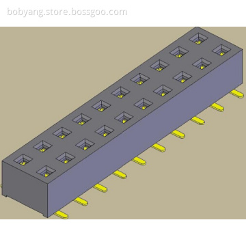2.54mm Female Header Dual Row SMT Type(W=5.08 H=3.5)
